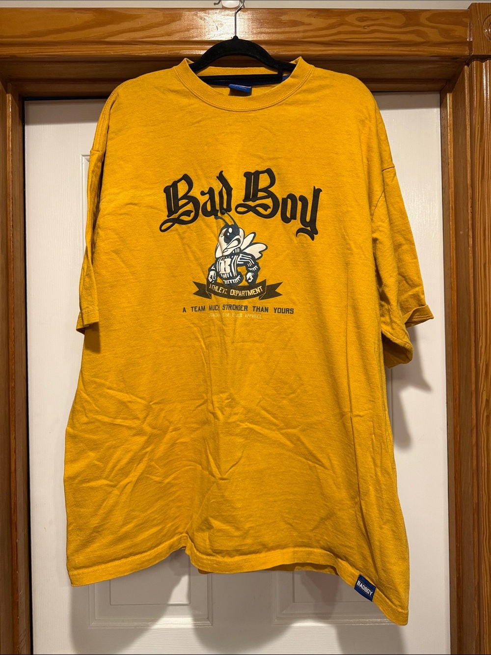 Bad Boy Short-Sleeve Graphic Tee in Mustard Yellow